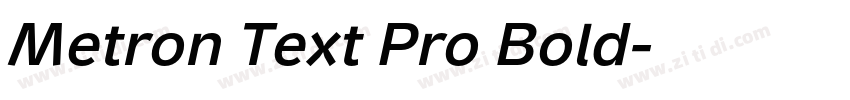 Metron Text Pro Bold字体转换